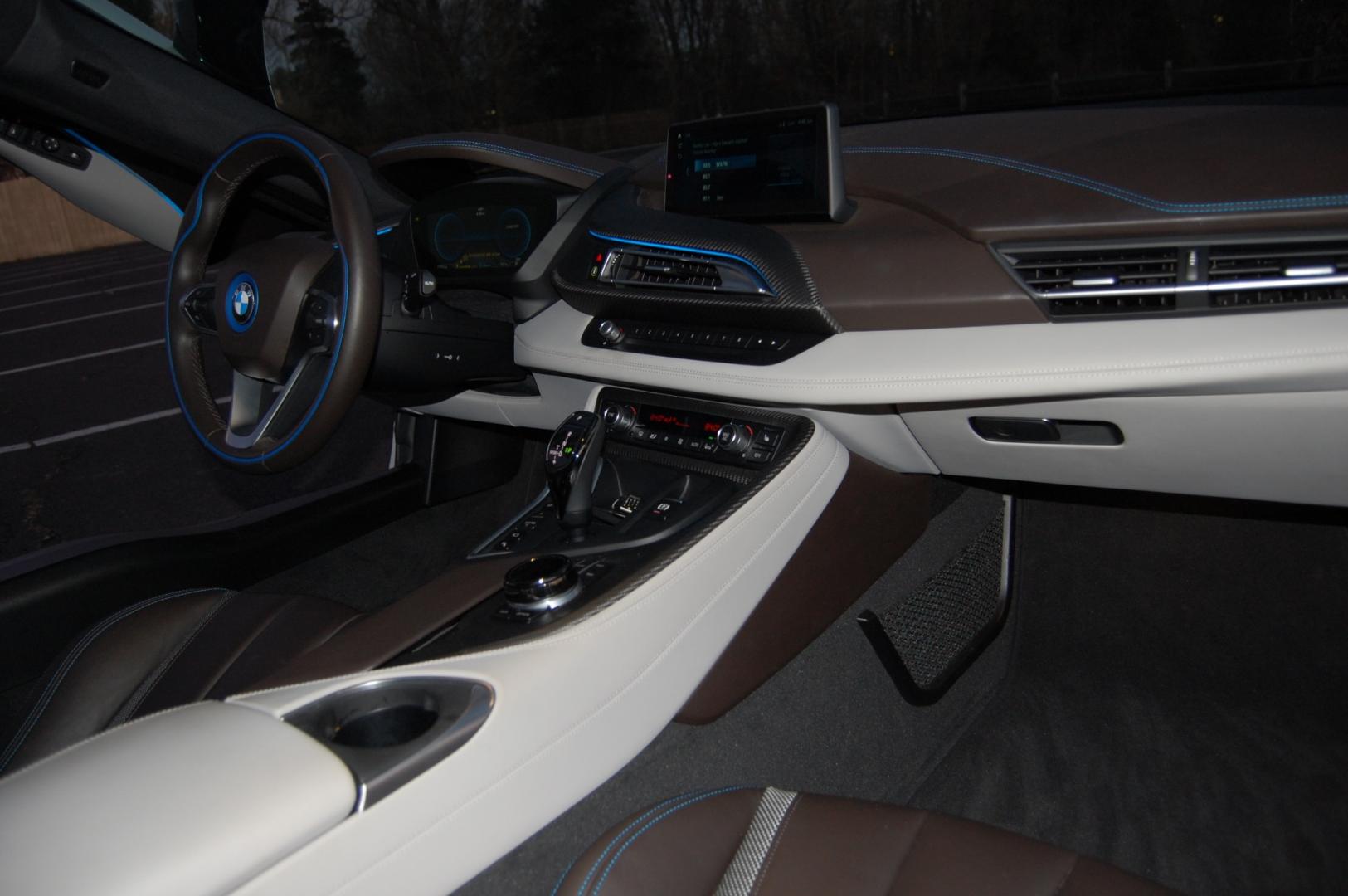 2019 White /Brown Leather BMW i8 (WBY2Z4C50KV) with an 3 cylinder Turbo/ Electric drive engine, Automatic transmission, located at 6528 Lower York Road, New Hope, PA, 18938, (215) 862-9555, 40.358707, -74.977882 - Here we have a beautiful looking and driving 2019 BMW i8 with 7,497 miles. This BMW has a 3 cylinder turbo gas engine with electric motors putting power to all four wheels via an automatic transmission. The interior offers brown leather, keyless entry, cruise control, tilt steering wheel, power wind - Photo#12